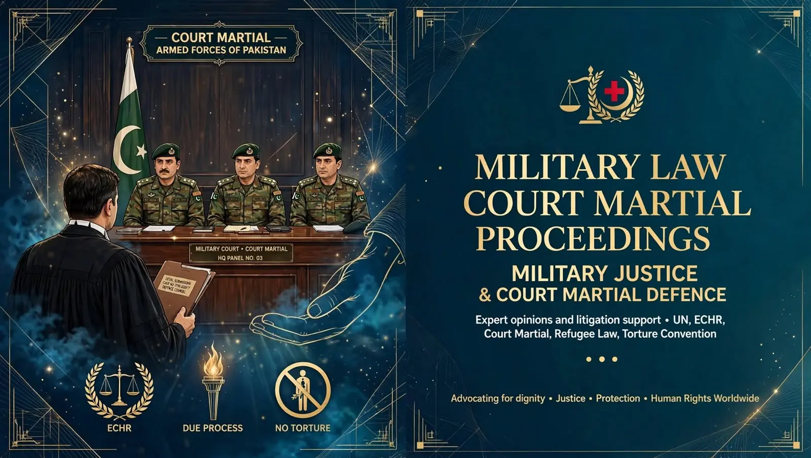 Military Law, Courts-Martial & Service Proceedings — Lexicon Juret practice illustration